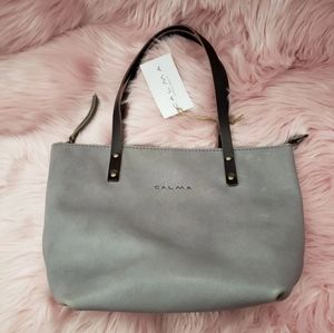 Calma Project By Eleven600 Zipper nubuck leather Tote